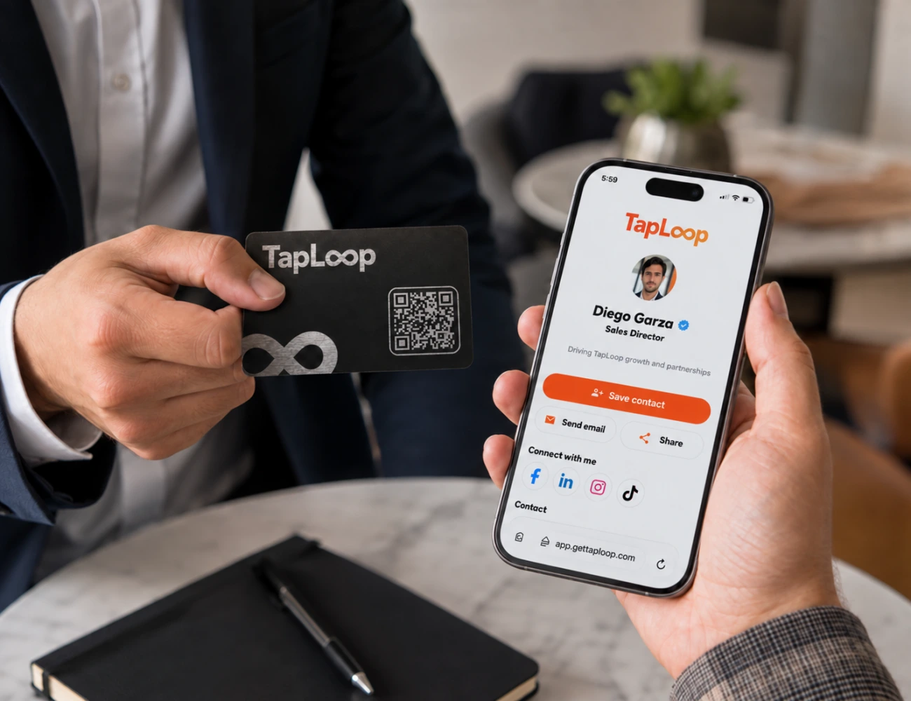 Thumbnail of TapLoop metal NFC card, view 6