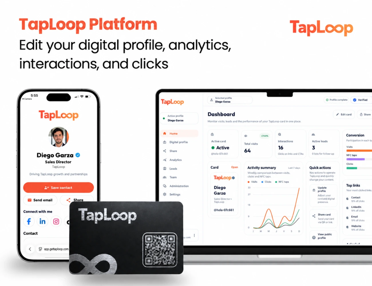 Thumbnail of TapLoop Digital NFC Card, view 5