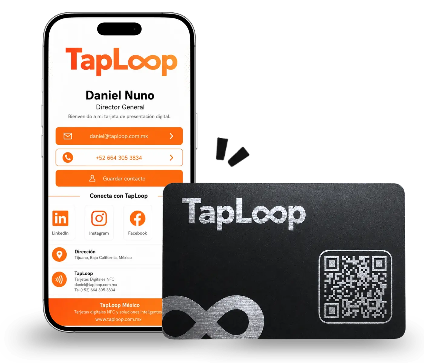 TapLoop metal NFC business card with digital profile