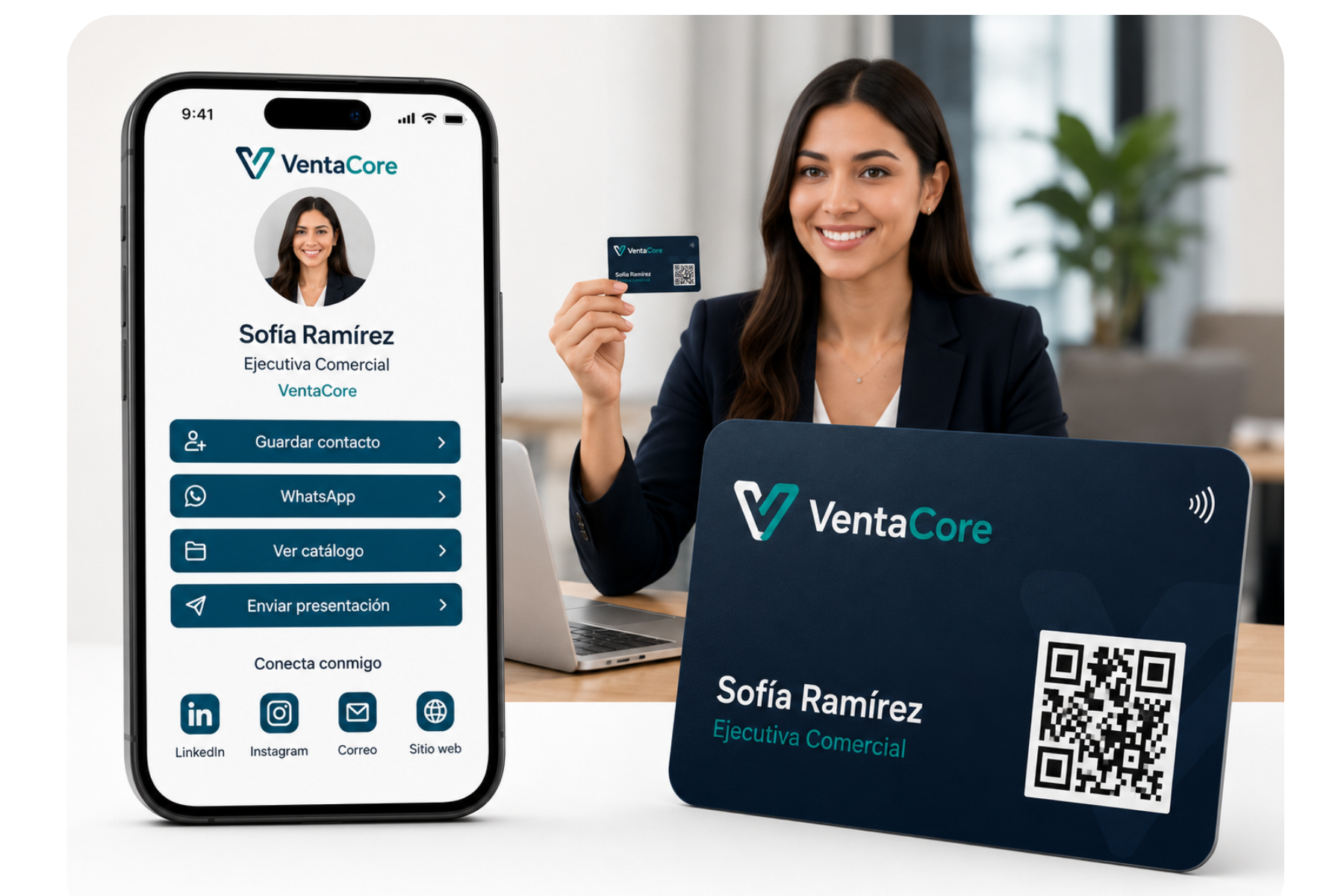 Sales team using TapLoop NFC cards