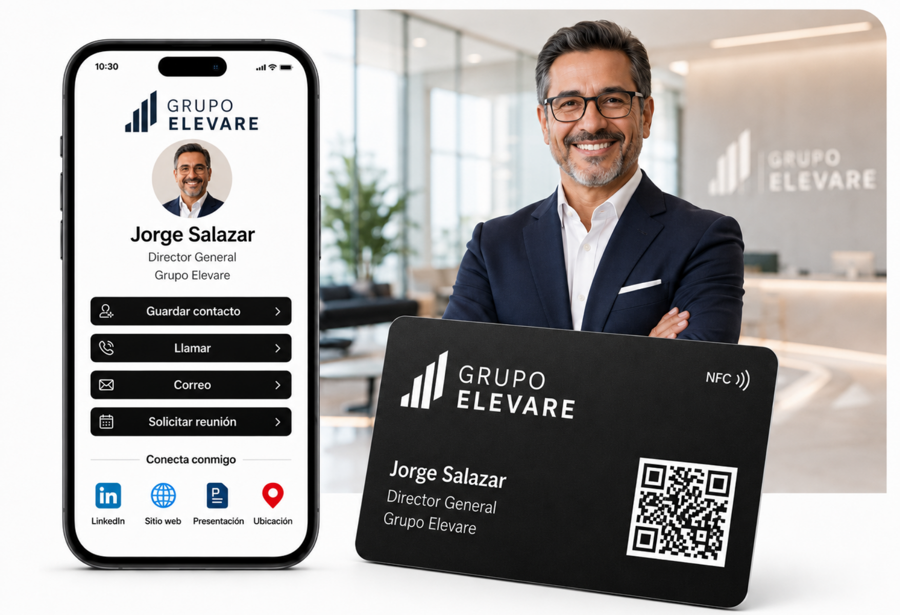 Corporate executives using TapLoop NFC cards