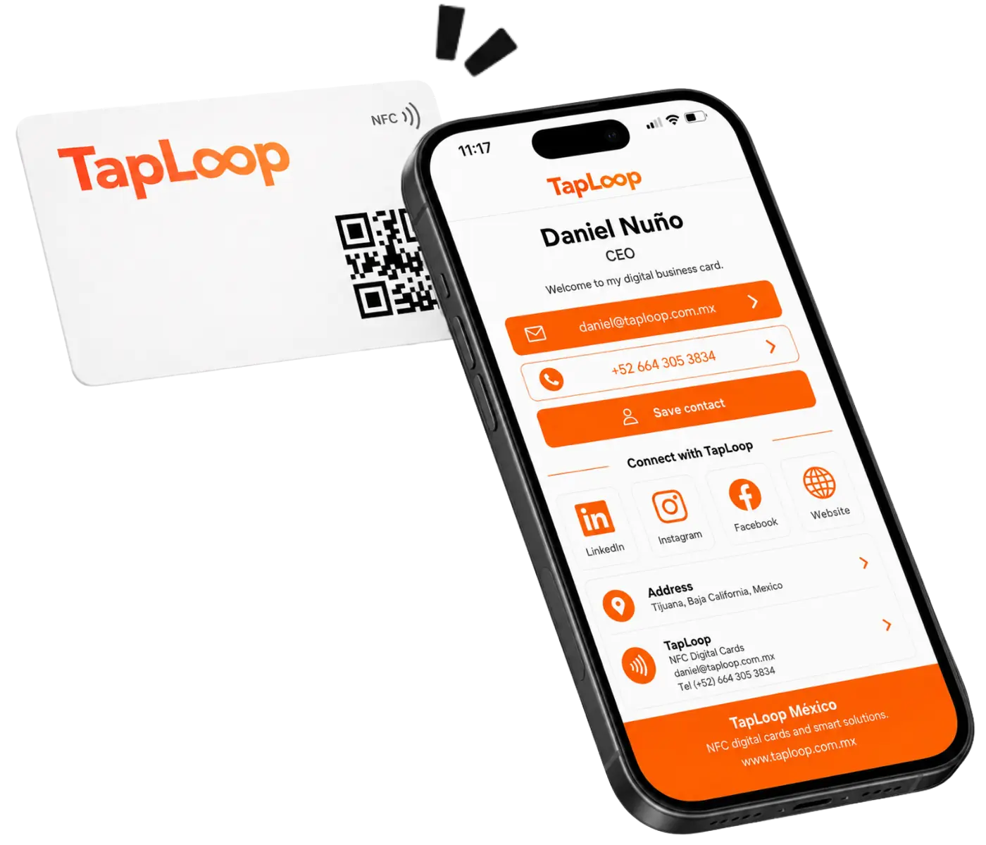 PVC NFC card with TapLoop digital profile