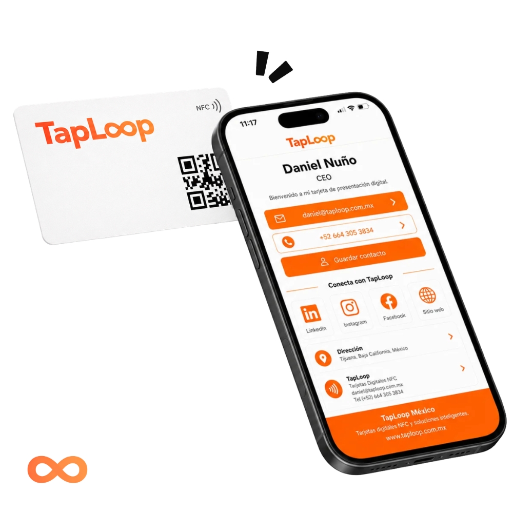 Custom PVC TapLoop NFC business card