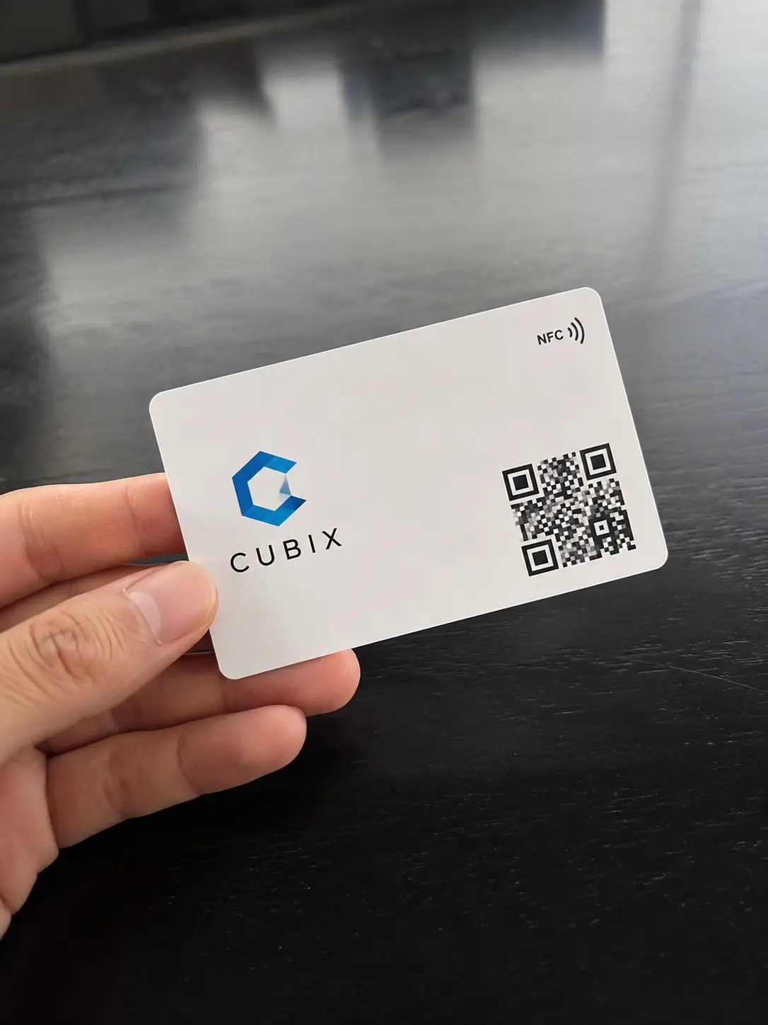 Custom NFC card used for events and portfolios