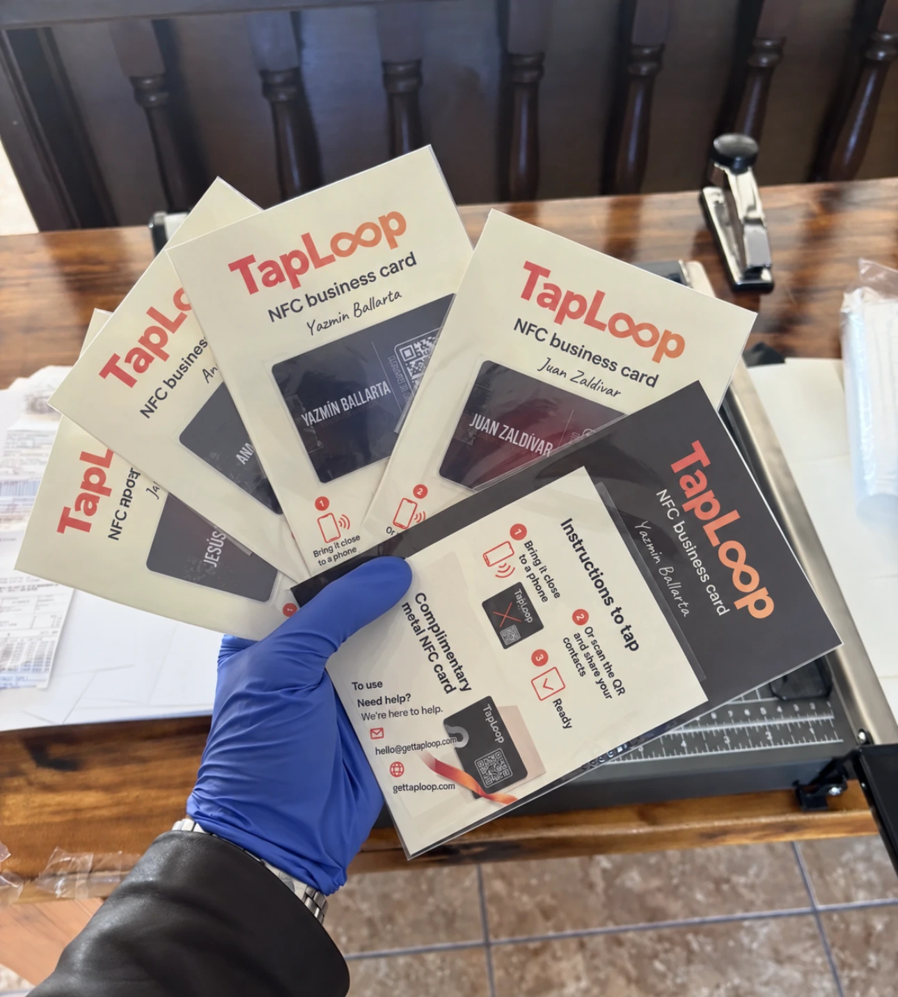 Finished TapLoop PVC NFC card